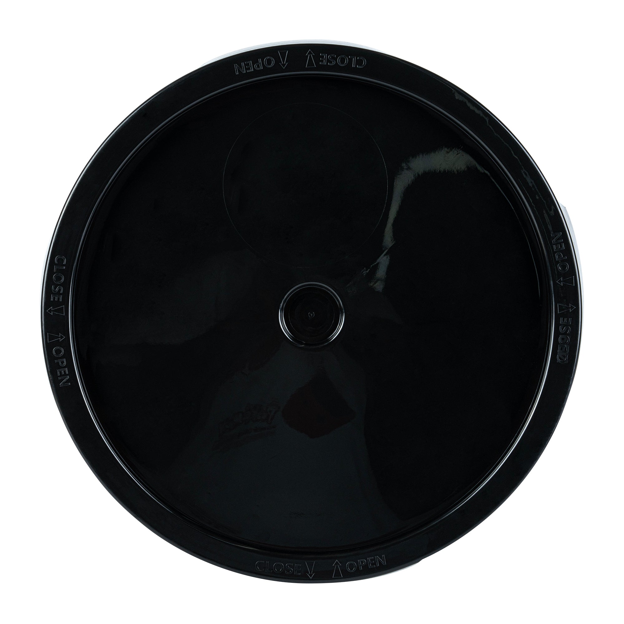 Clean Tek Professional Round Black Plastic Easy-Off Lid - Fits 3.5 and 5 Gal Pail - 1 count box
