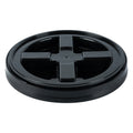 Clean Tek Professional Round Black Plastic Gamma Seal Lid - Fits 3.5 and 5 Gal Pail, with Gasket - 1 count box