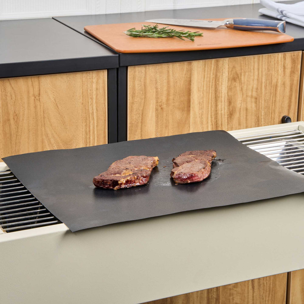 Met Lux Rectangle Fiberglass Reusable Grill Mesh Mat - Non-Stick - 11 3/4" x 15 3/4" - 5 count box