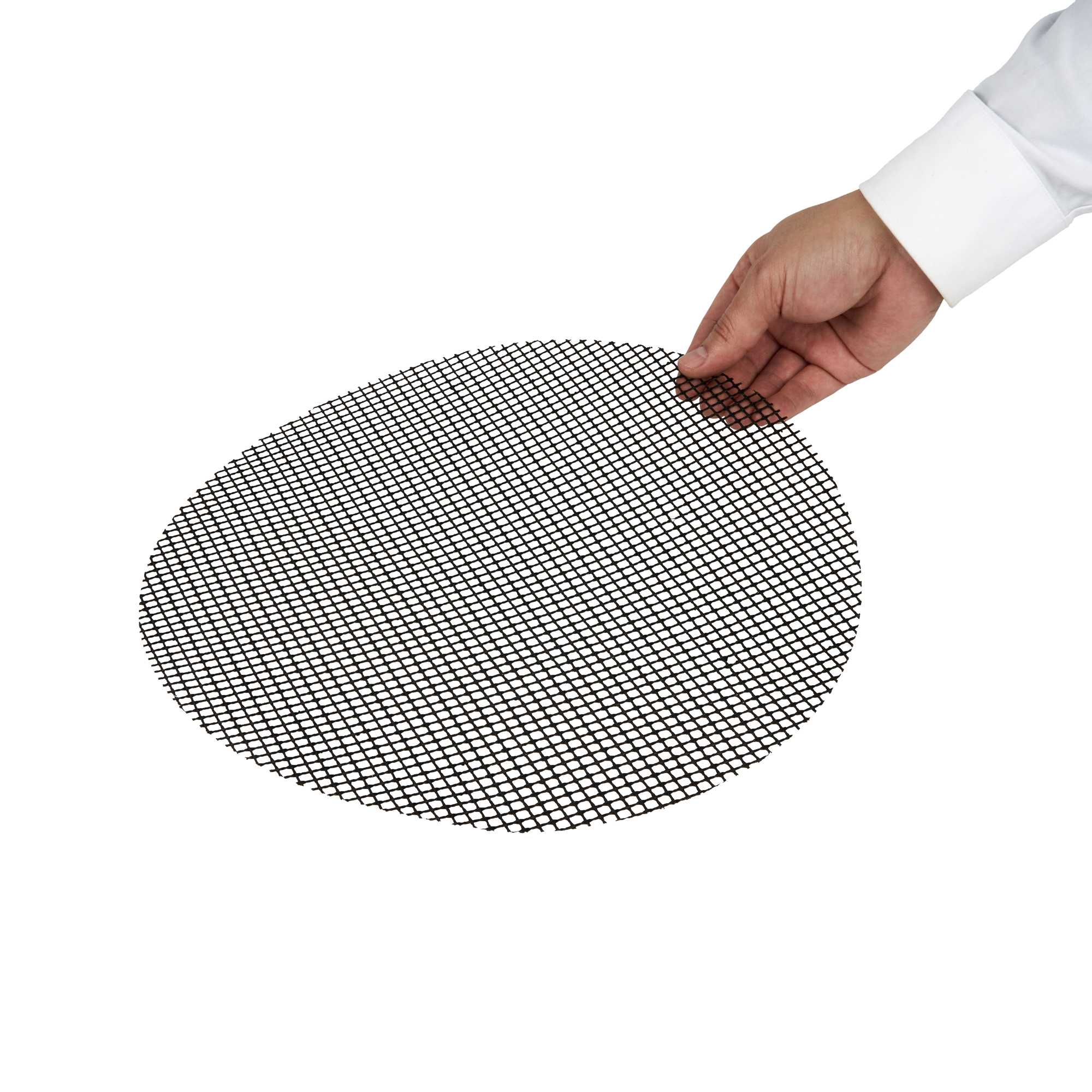 Met Lux Round Fiberglass Reusable Grill Mesh Mat - Non-Stick - 11 3/4" x 11 3/4" - 5 count box