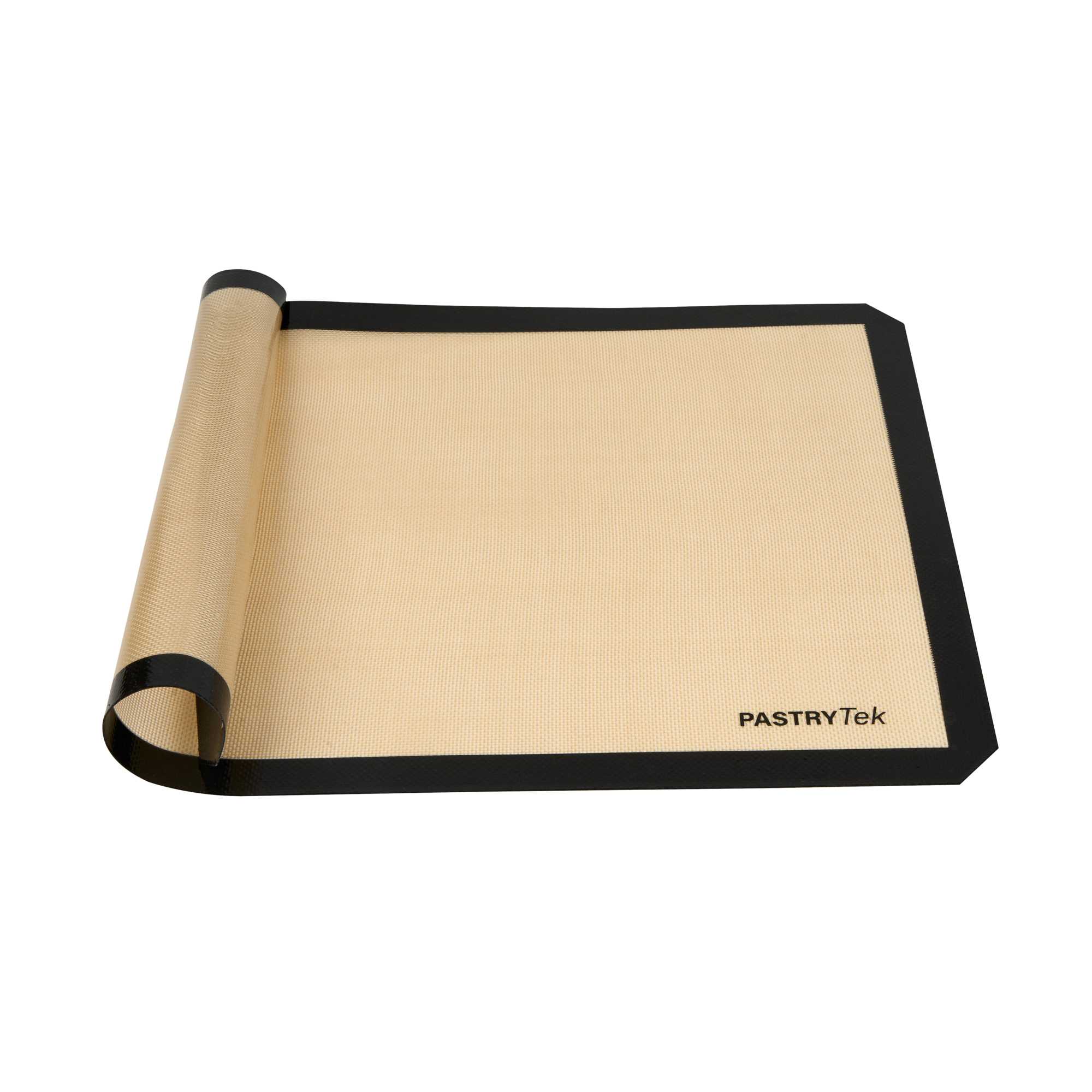 Pastry Tek Rectangle Tan and Black Silicone Full Size Baking Mat - Ultra Durable - 15 3/4" x 23 1/2" - 1 count box