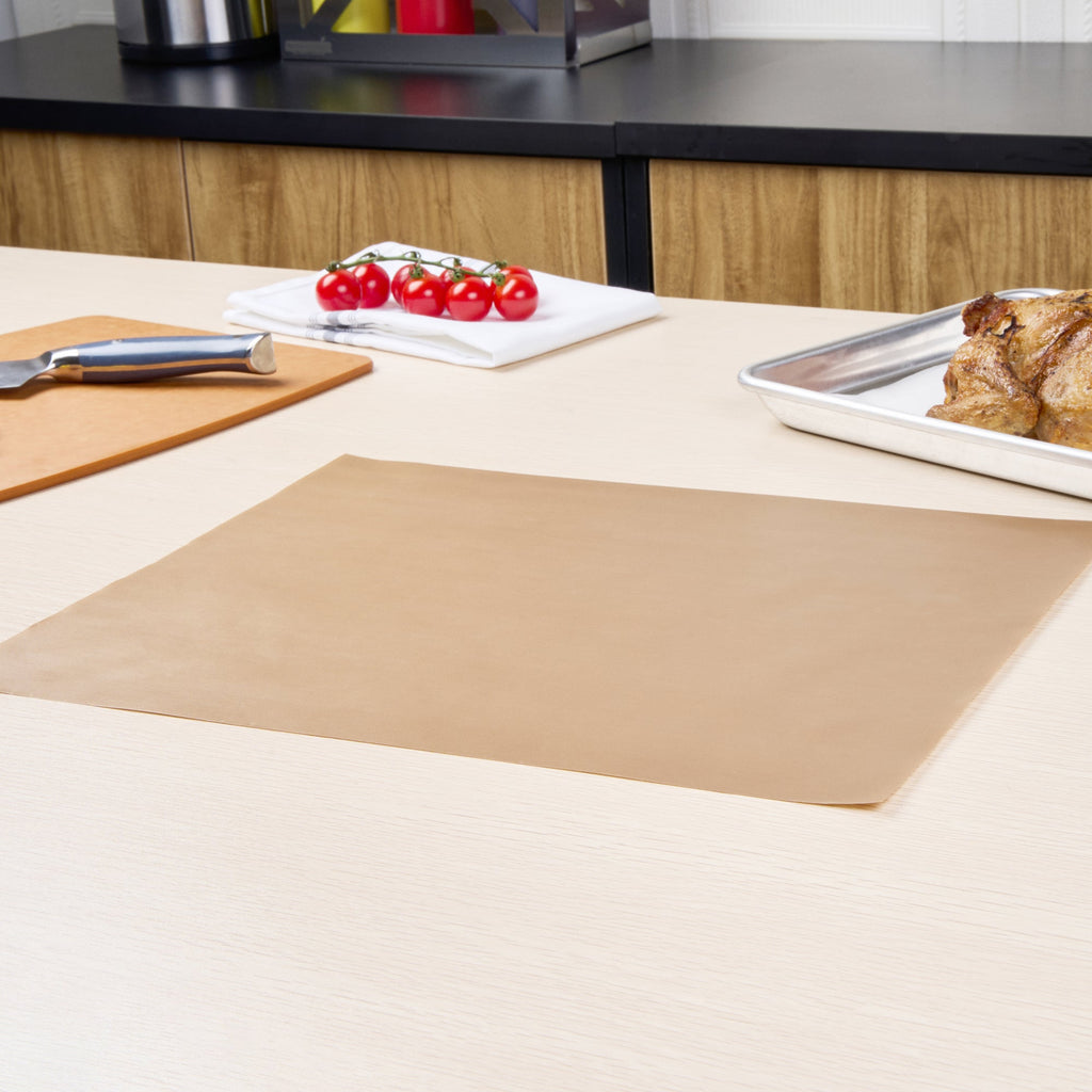 Pastry Tek Rectangle Brown PTFE Oven Liner - Non-Stick, For Bottom Of The Oven - 15 3/4" x 13" - 5 count box