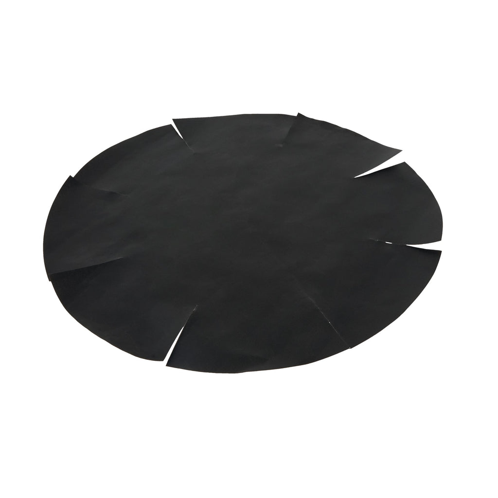 Pastry Tek Round Black Fiberglass Cake Tin Liner - Non-Stick, Foldable - 9 1/2" x 9 1/2" - 5 count box