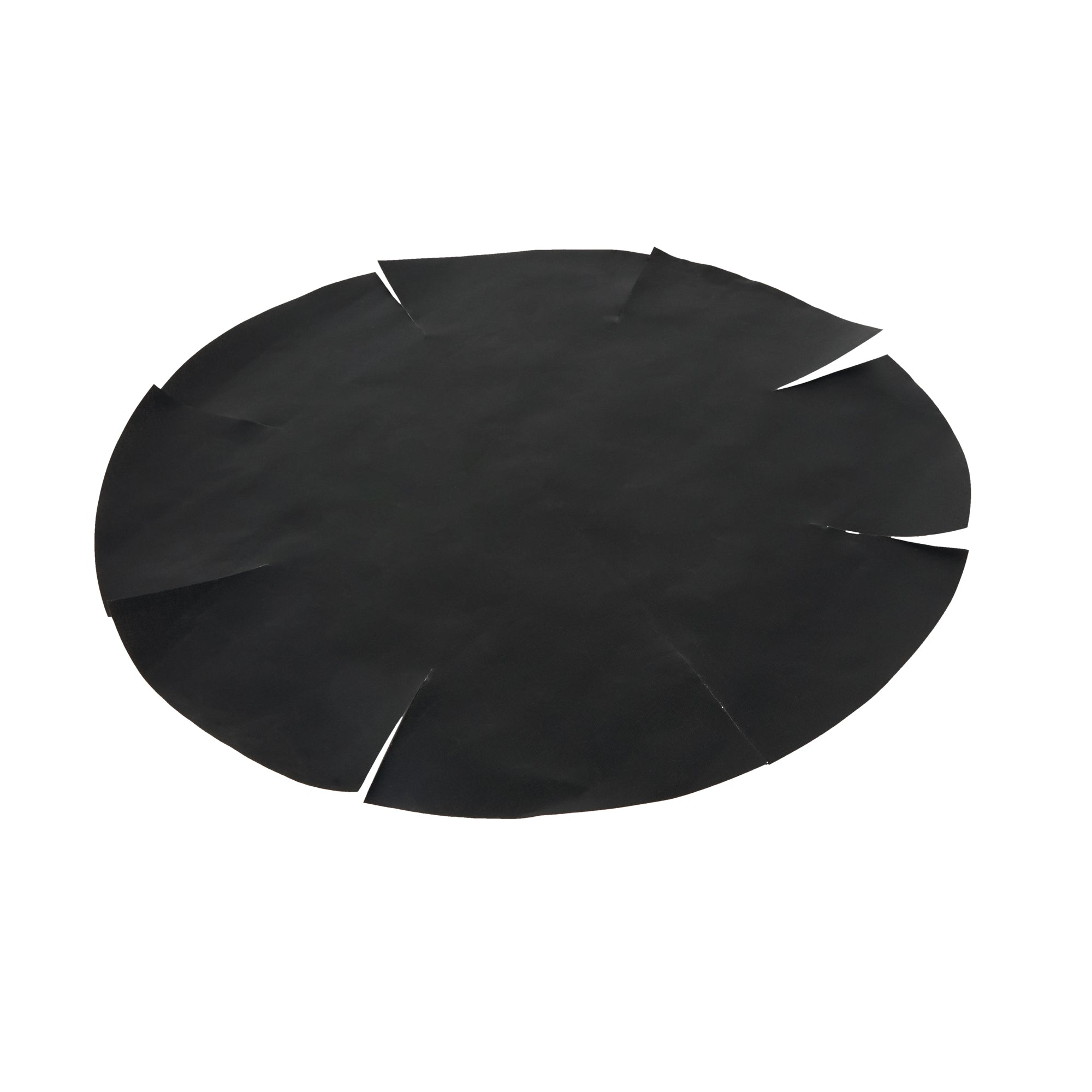 Pastry Tek Round Black Fiberglass Cake Tin Liner - Non-Stick, Foldable - 9 1/2" x 9 1/2" - 5 count box