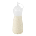 Sauce Tek 16 oz Clear Plastic Squeeze Bottle - with Cap - 2 3/4" x 2 3/4" x 7 3/4" - 1 count box