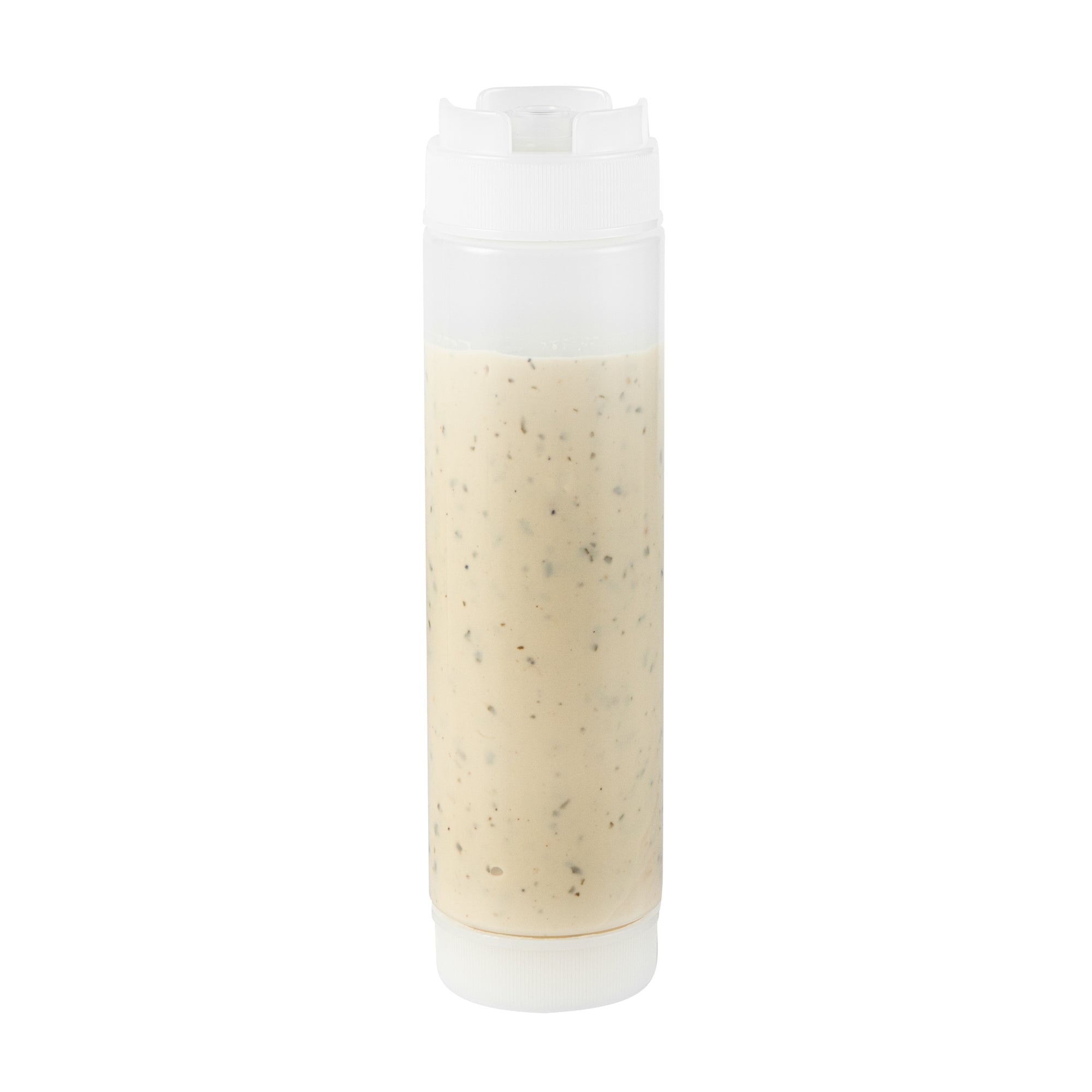 First In First Out 16 oz Clear Plastic Squeeze Bottle - Inverted, Refill & Dispensing Lid - 2 1/4" x 2 1/4" x 8 3/4" - 1 count box