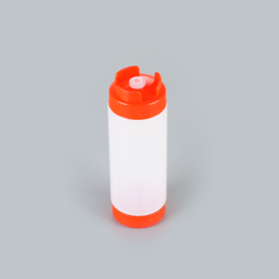 First In First Out 20 oz Red Plastic Squeeze Bottle - Inverted, Refill & Dispensing Lid - 2 3/4" x 2 3/4" x 7 3/4" - 1 count box