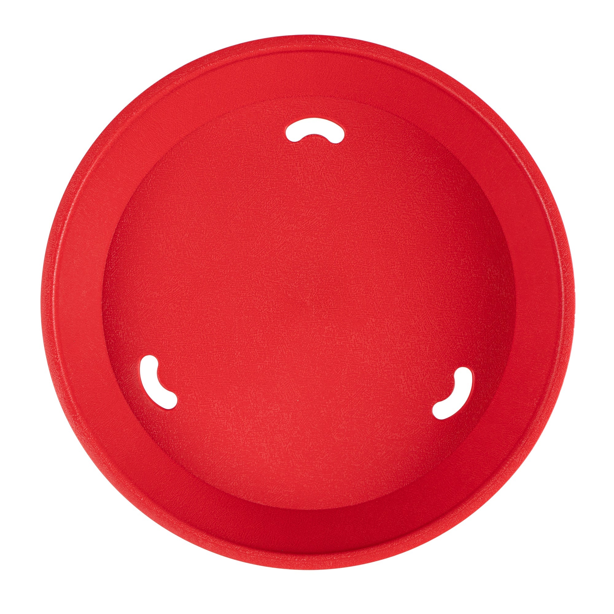 Chef 101 Round Red Plastic Diner Platter - 10 1/2" x 10 1/2" x 1 1/2" - 100 count box