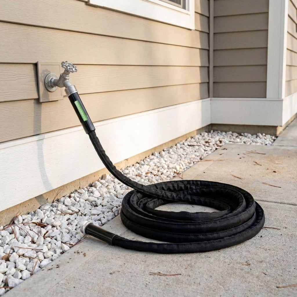 Handy Tek Black Fabric Garden Hose - Lightweight, Kink-Free, Flexible - 25' - 1 count box
