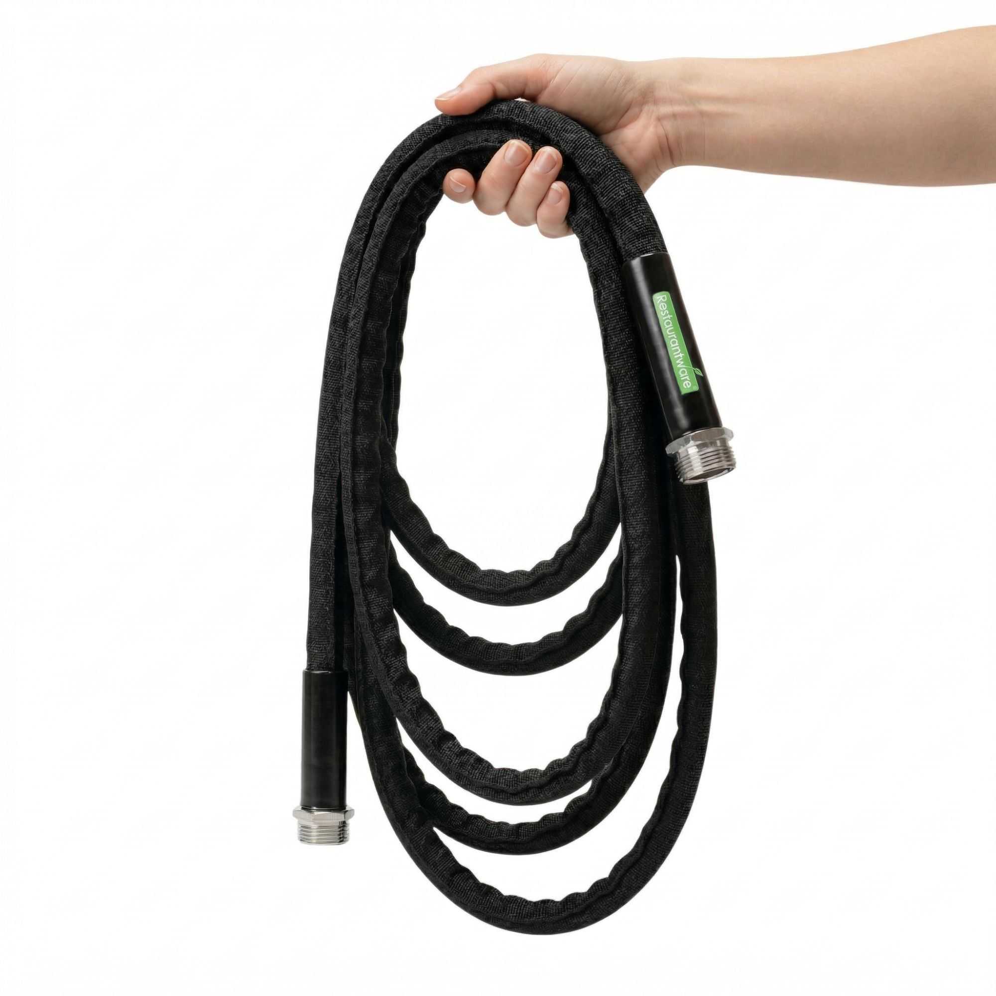 Handy Tek Black Fabric Garden Hose - Lightweight, Kink-Free, Flexible - 50' - 1 count box