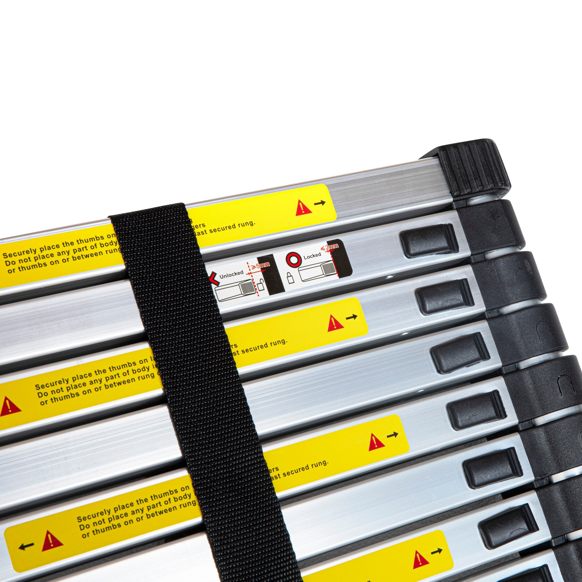 Handy Tek Aluminum Telescoping Extension Ladder - 330 lb Load Capacity - 12 1/2' - 1 count box