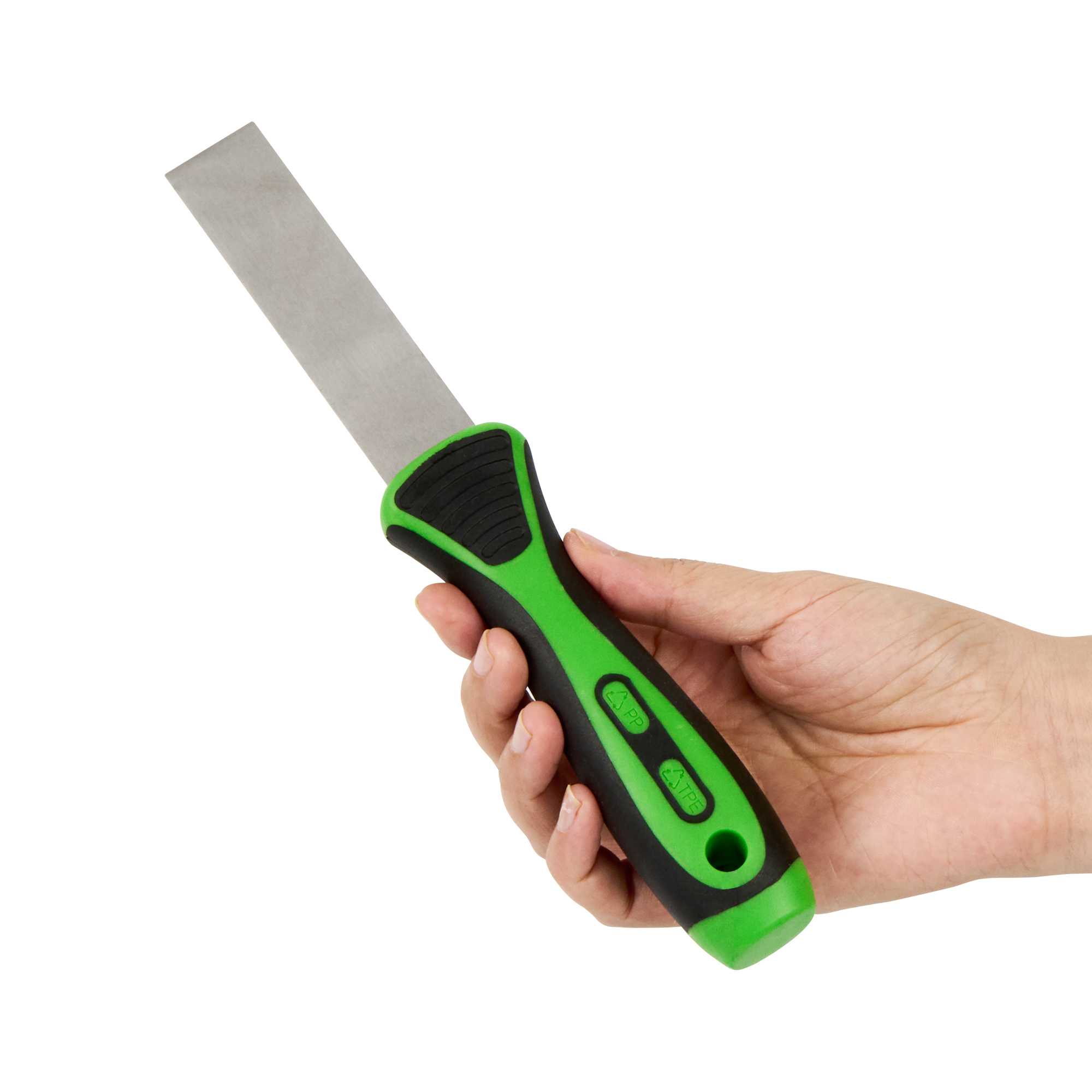 Handy Tek Carbon Steel Putty Knife - Flexible, Soft Grip Handle - 1" - 1 count box