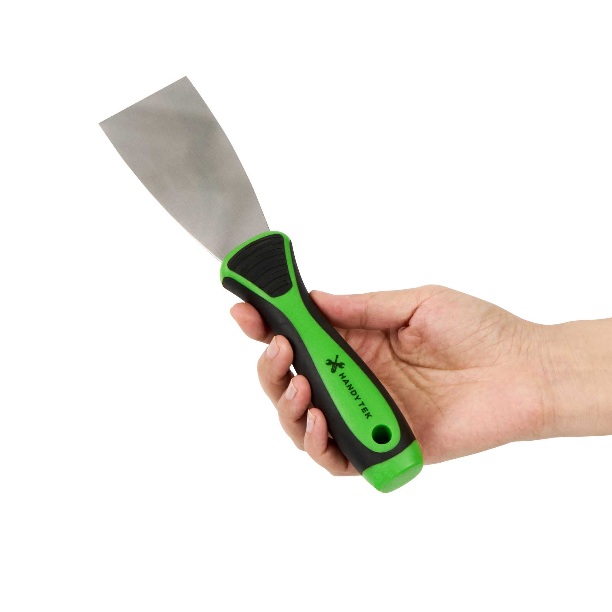 Handy Tek Carbon Steel Putty Knife - Flexible, Soft Grip Handle - 2" - 12 count box
