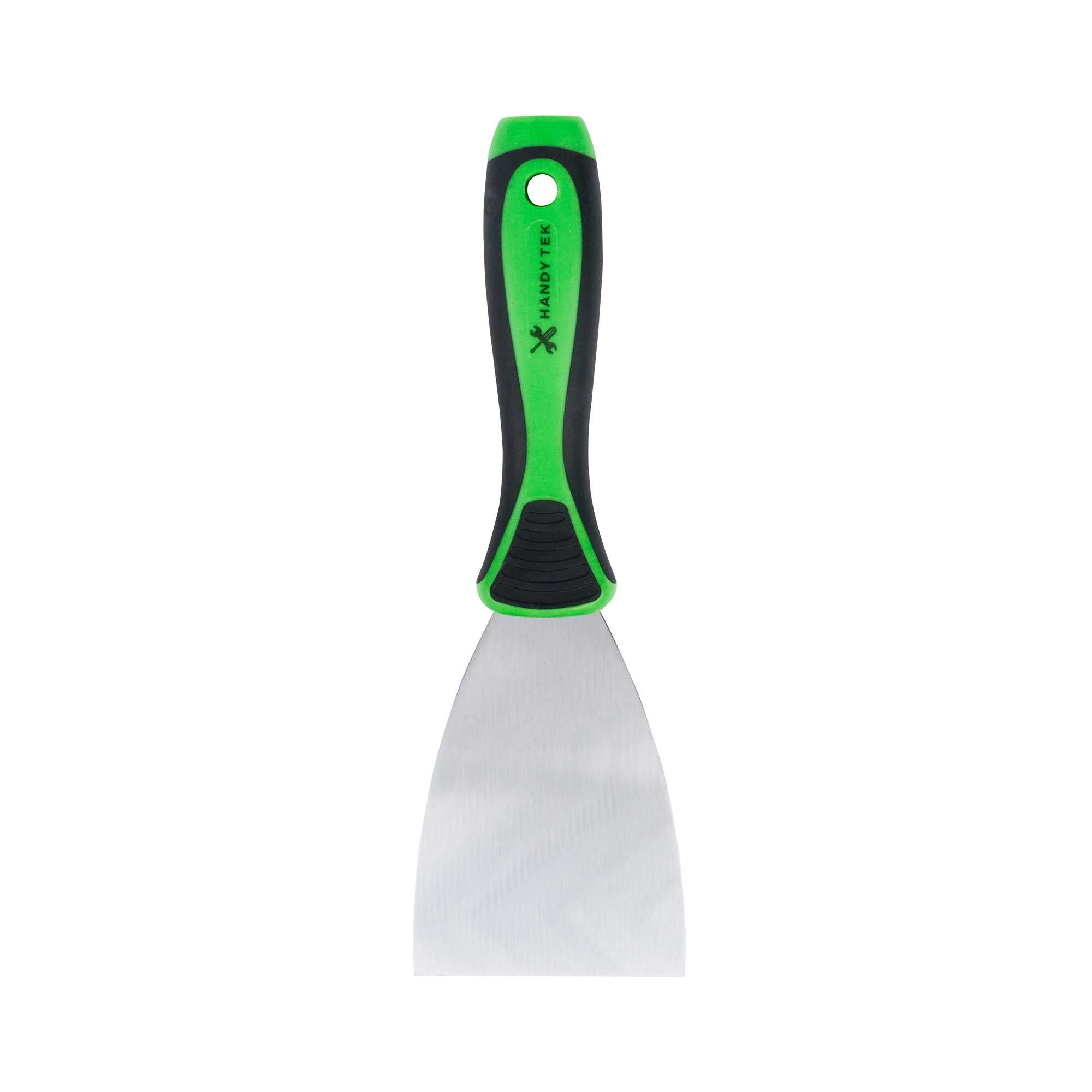 Handy Tek Carbon Steel Putty Knife - Flexible, Soft Grip Handle - 3" - 144 count box