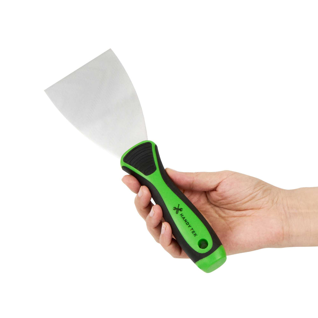 Handy Tek Carbon Steel Putty Knife - Flexible, Soft Grip Handle - 3" - 144 count box
