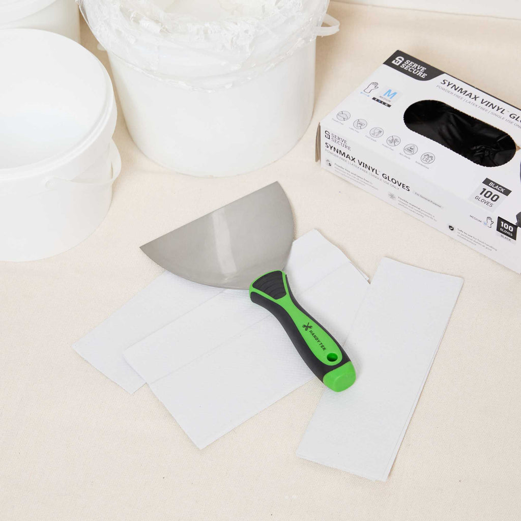 Handy Tek Carbon Steel Joint Knife - Flexible, Soft Grip Handle - 6" - 72 count box