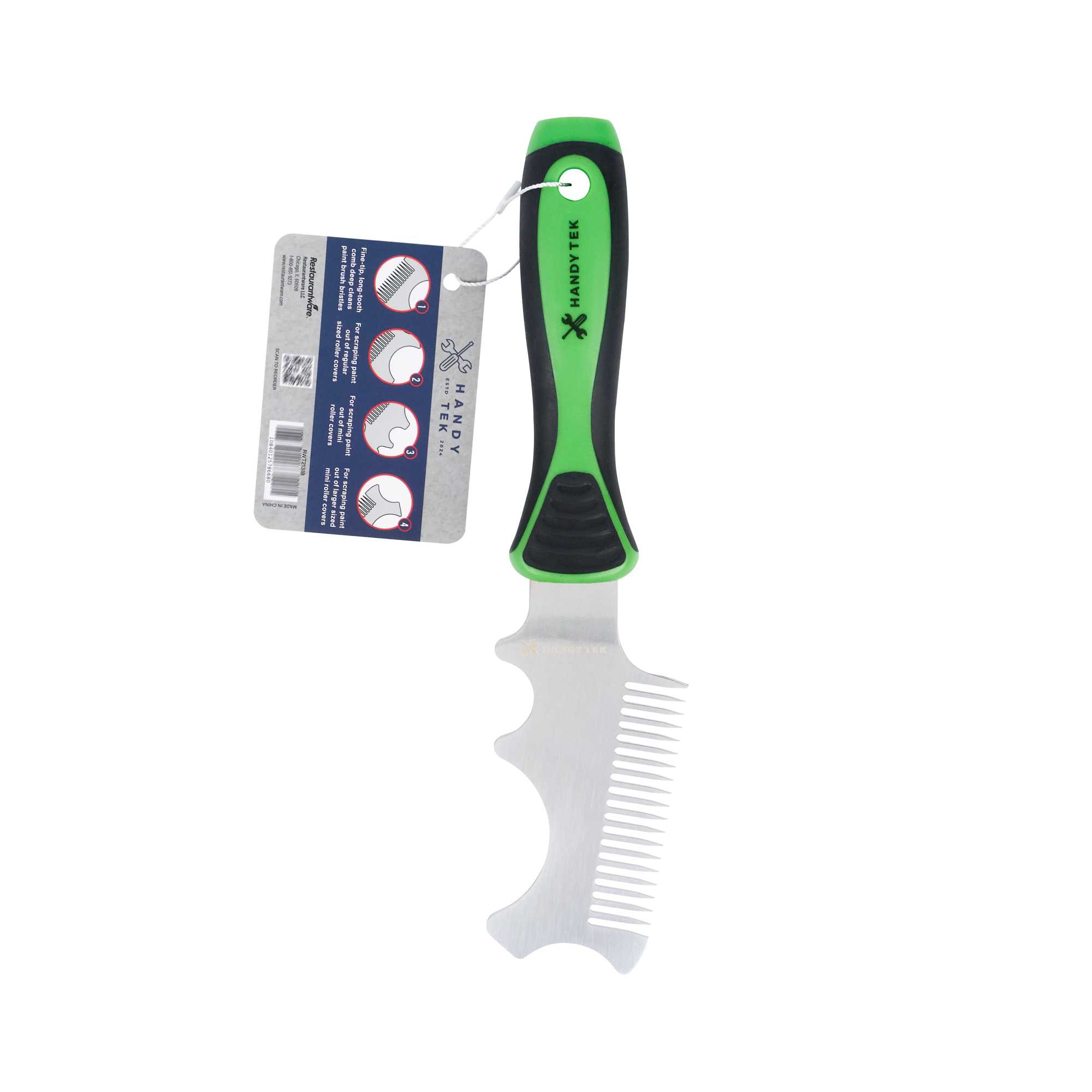 Handy Tek 4-In-1 Painter's Multi-Tool - Soft Grip Handle - 6 1/4" x 2 1/4" x 1 1/4" - 1 count box