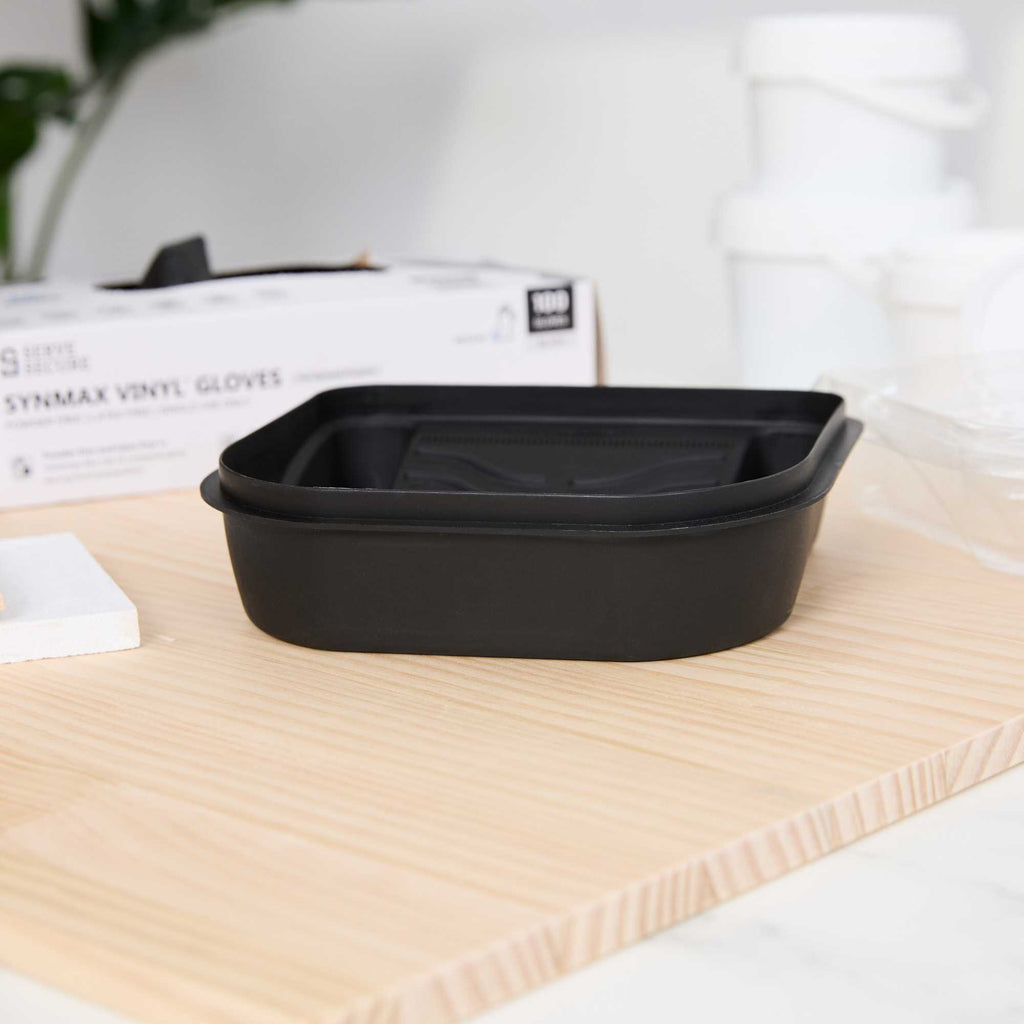 Handy Tek 27 oz Black Plastic Paint Tray / Pail Lid - Fits 0.5 gal Paint Pail - 7" x 7" x 1 3/4" - 1 count box