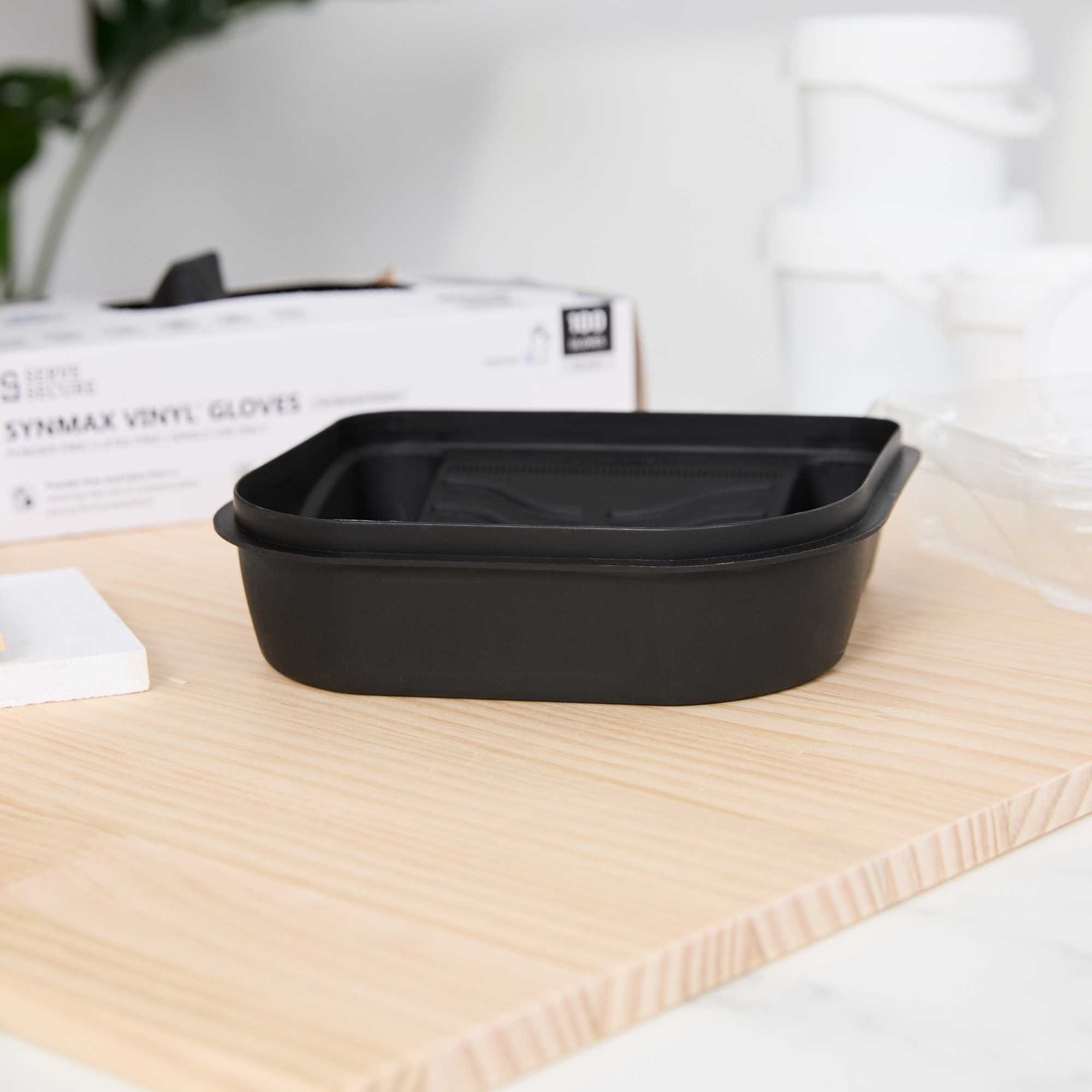 Handy Tek 27 oz Black Plastic Paint Tray / Pail Lid - Fits 0.5 gal Paint Pail - 7" x 7" x 1 3/4" - 50 count box