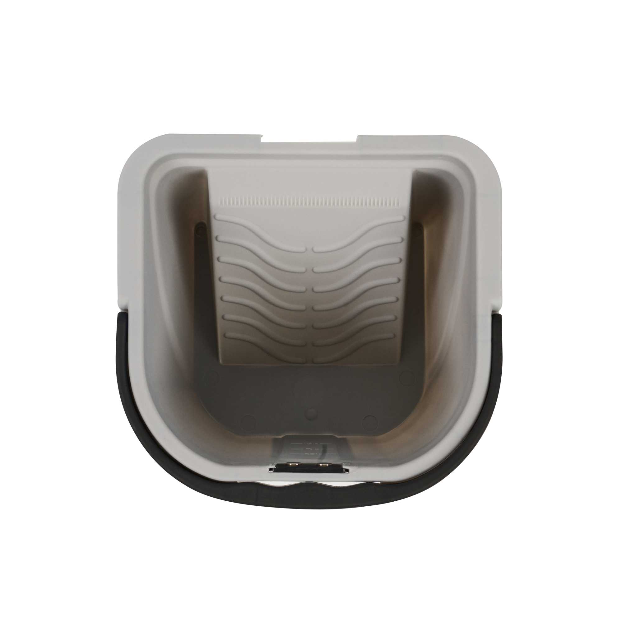 Handy Tek 0.5 gal Gray Plastic Paint Pail - with Magnetic Brush Holder - 7 3/4" x 7 1/2" x 6 3/4" - 1 count box