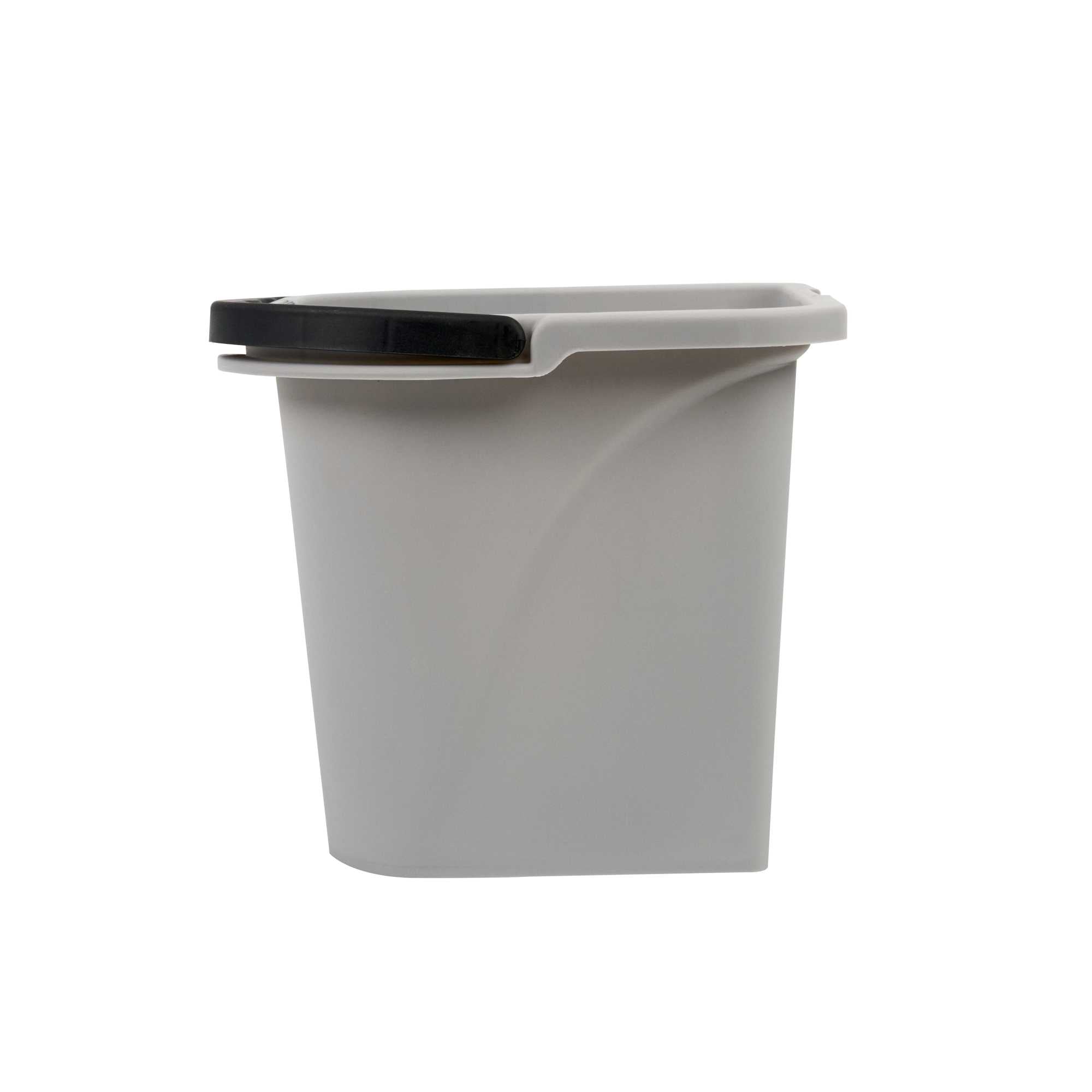 Handy Tek 0.5 gal Gray Plastic Paint Pail - with Magnetic Brush Holder - 7 3/4" x 7 1/2" x 6 3/4" - 50 count box