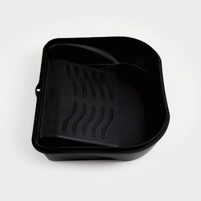 Handy Tek 5 qt Black Plastic Paint Tray / Pail Lid - Fits 3.5 gal Paint Pail - 14 3/4" x 12" x 3" - 24 count box