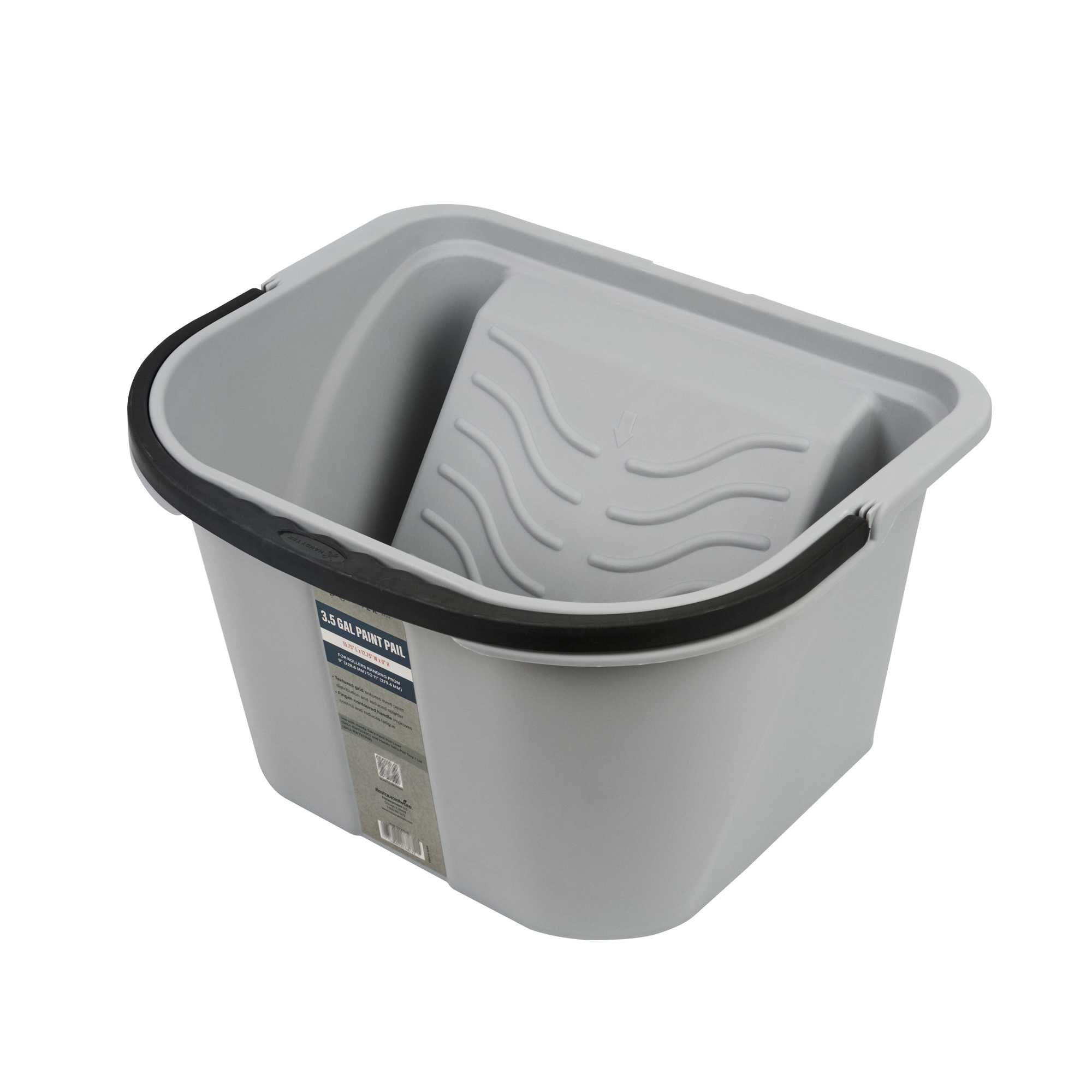 Handy Tek 3.5 gal Gray Plastic Paint Pail - 15 3/4" x 12 3/4" x 9" - 1 count box