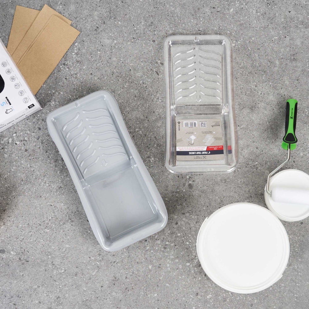 Handy Tek Clear Plastic Paint Tray Liner - Fits 1.5 qt Paint Tray - 13 3/4" x 6 3/4" x 2 1/4" - 5 count box