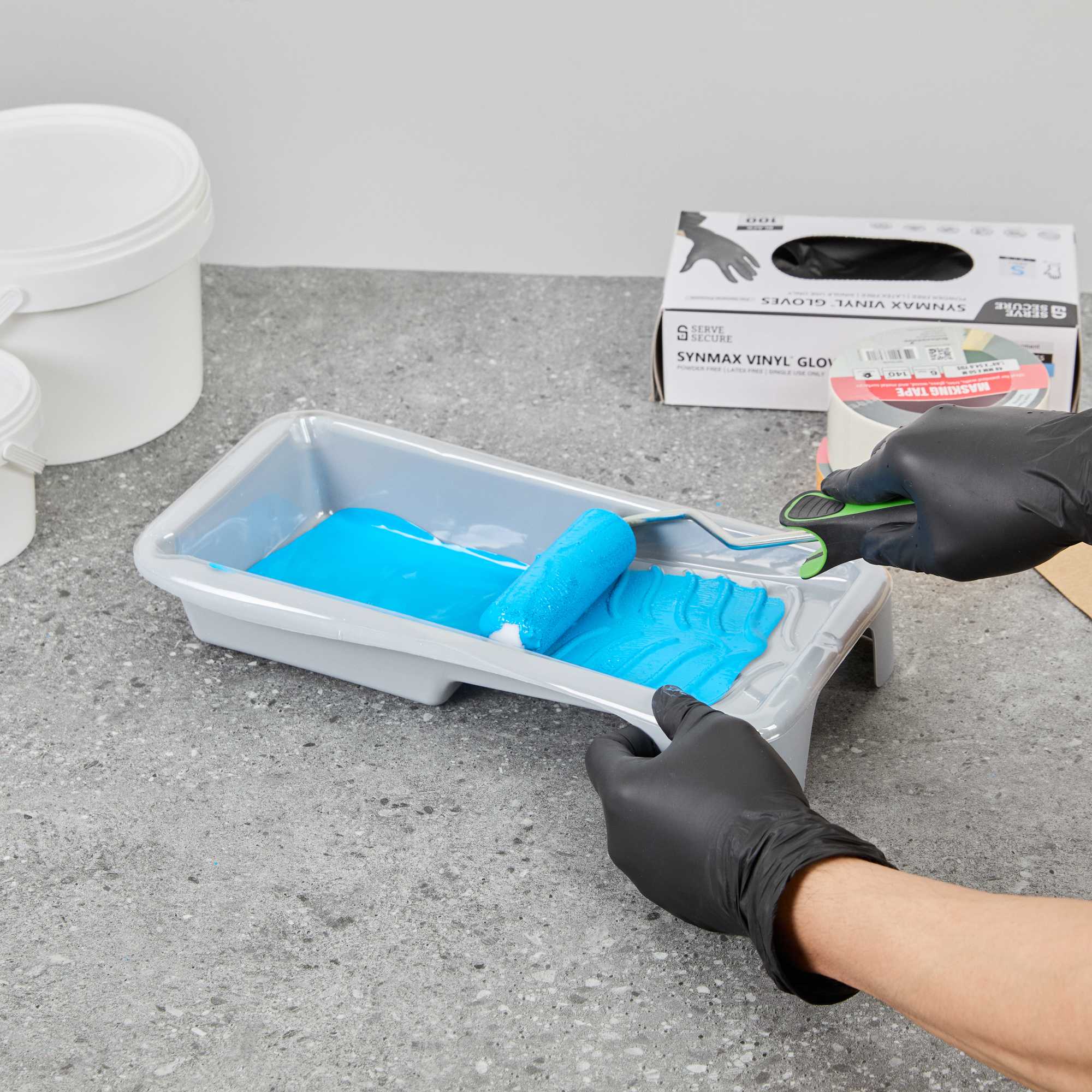 Handy Tek Clear Plastic Paint Tray Liner - Fits 1.5 qt Paint Tray - 13 3/4" x 6 3/4" x 2 1/4" - 5 count box