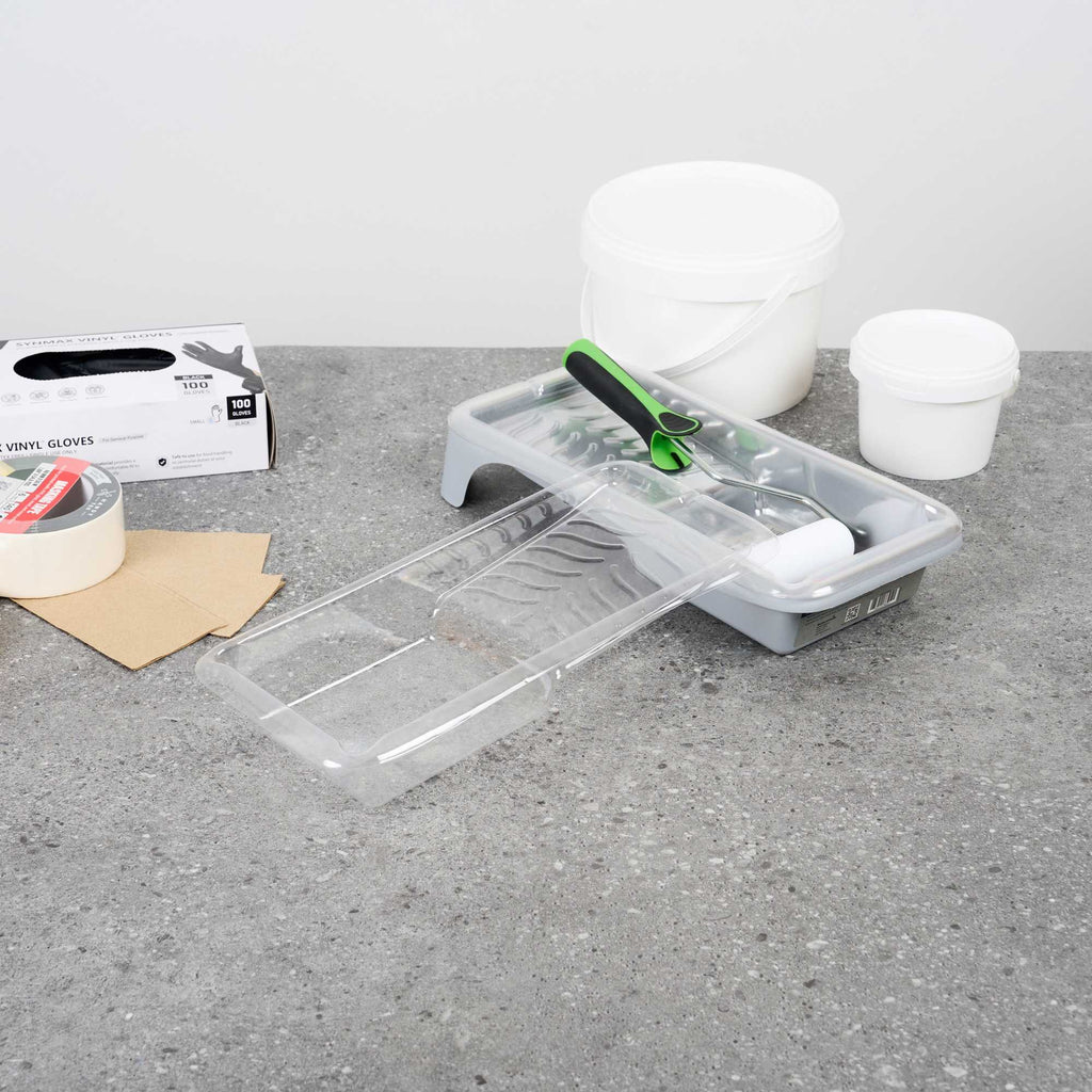 Handy Tek Clear Plastic Paint Tray Liner - Fits 1.5 qt Paint Tray - 13 3/4" x 6 3/4" x 2 1/4" - 5 count box