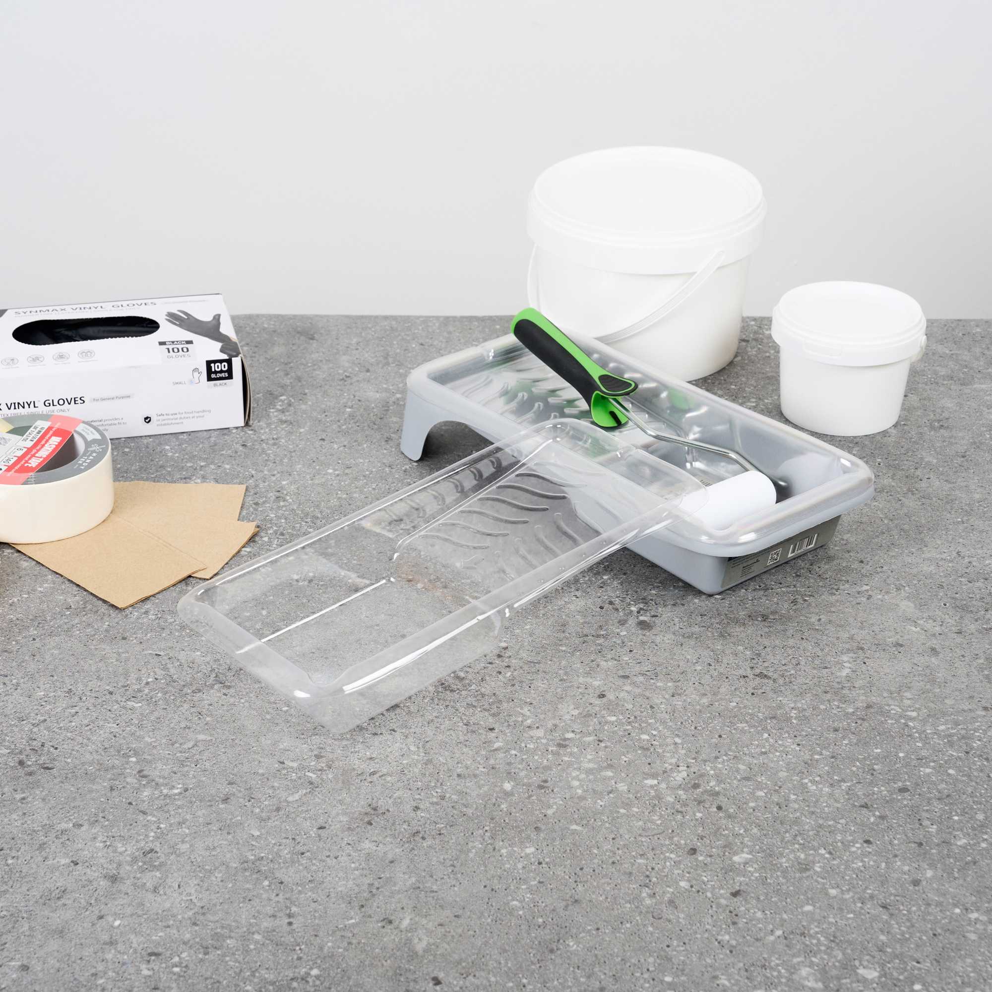Handy Tek Clear Plastic Paint Tray Liner - Fits 1.5 qt Paint Tray - 13 3/4" x 6 3/4" x 2 1/4" - 5 count box