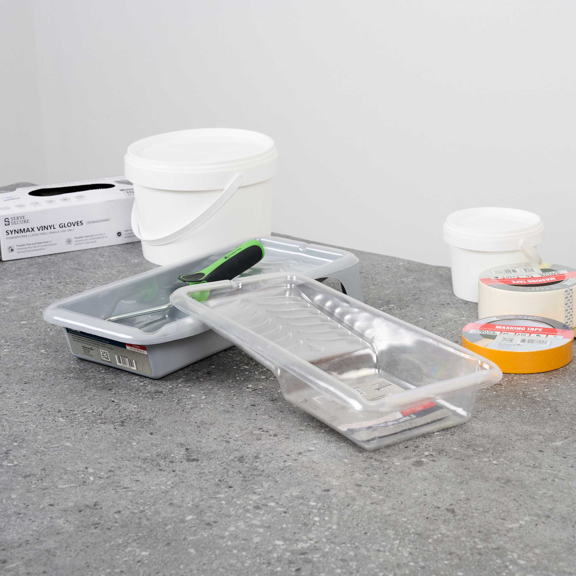 Handy Tek Clear Plastic Paint Tray Liner - Fits 1.5 qt Paint Tray - 13 3/4" x 6 3/4" x 2 1/4" - 5 count box