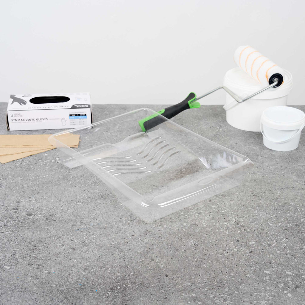 Handy Tek Clear Plastic Paint Tray Liner - Fits 1.5 gal Paint Tray - 17 3/4" x 13" x 3" - 5 count box