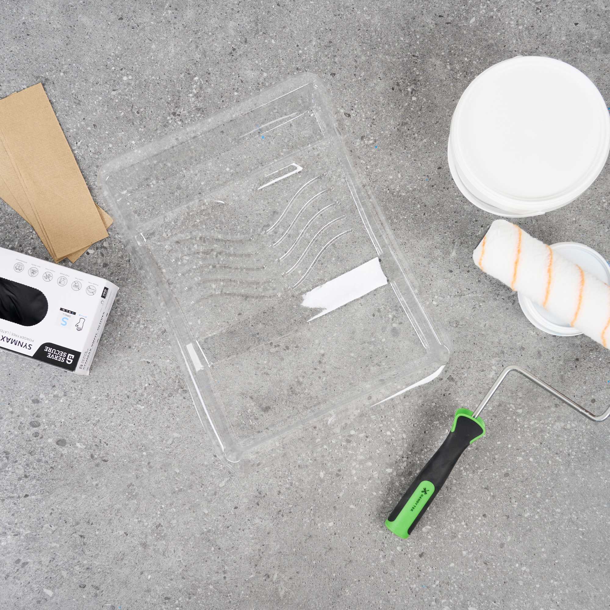 Handy Tek Clear Plastic Paint Tray Liner - Fits 1.5 gal Paint Tray - 17 3/4" x 13" x 3" - 5 count box