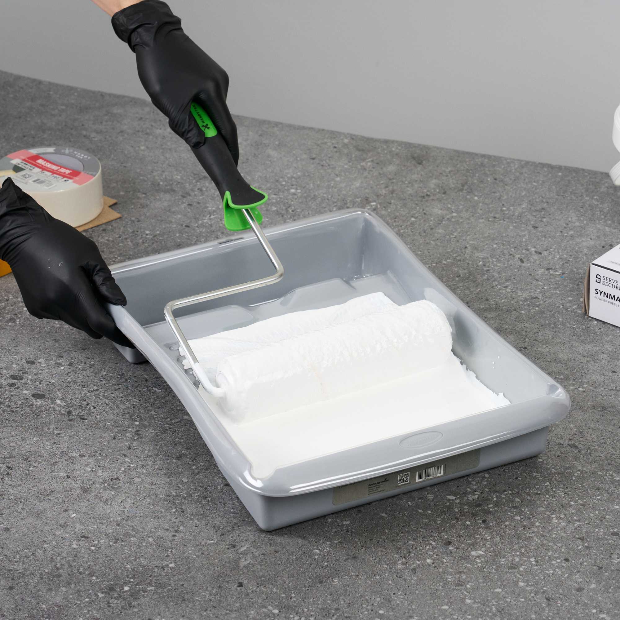 Handy Tek Clear Plastic Paint Tray Liner - Fits 1.5 gal Paint Tray - 17 3/4" x 13" x 3" - 60 count box