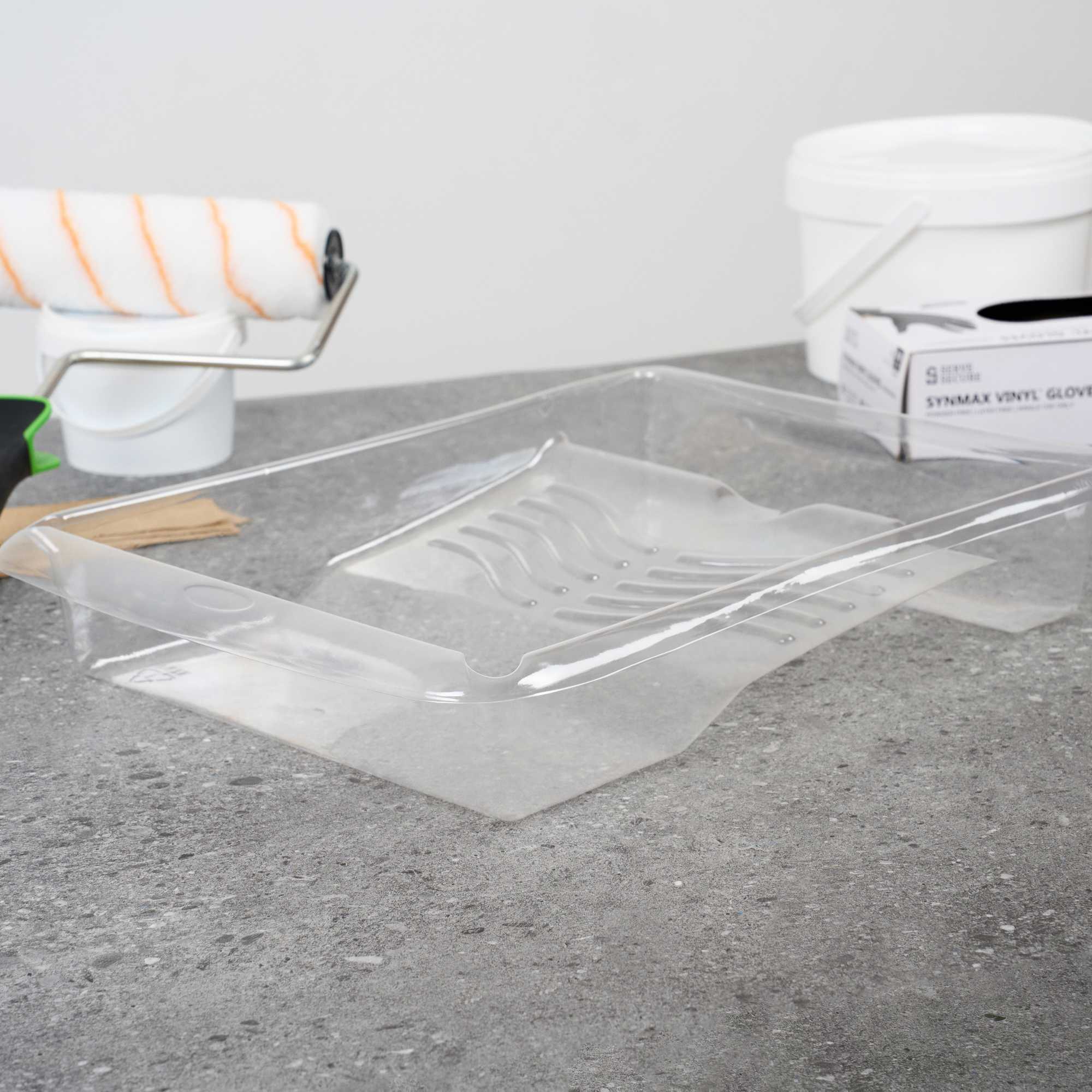Handy Tek Clear Plastic Paint Tray Liner - Fits 1.5 gal Paint Tray - 17 3/4" x 13" x 3" - 60 count box