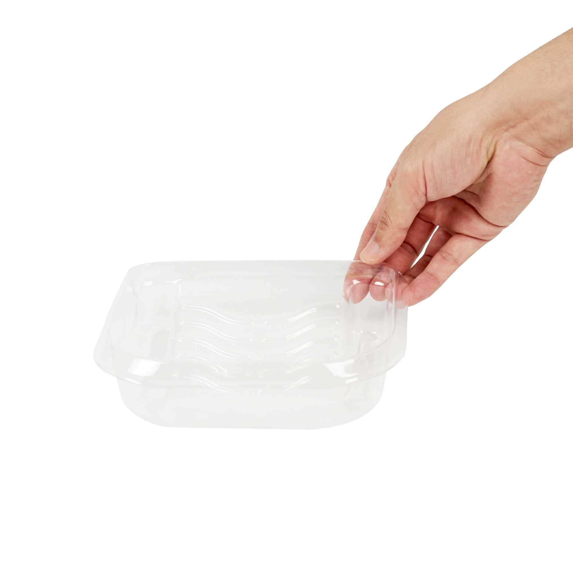 Handy Tek Clear Plastic Paint Tray Liner - Fits 27 oz Paint Tray / Pail Lid - 6 1/2" x 6" x 1 3/4" - 120 count box