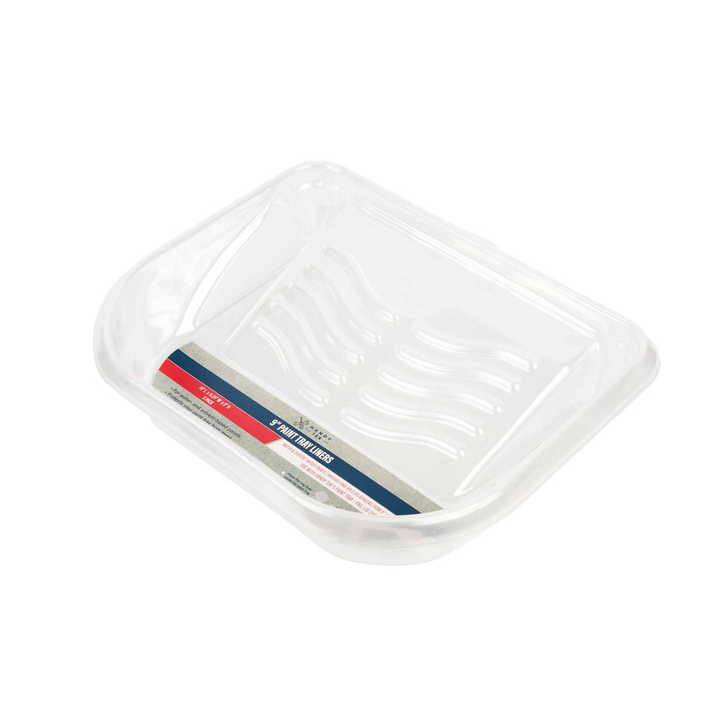 Handy Tek Clear Plastic Paint Tray Liner - Fits 5 qt Paint Tray / Pail Lid - 14" x 11 1/4" x 3" - 5 count box