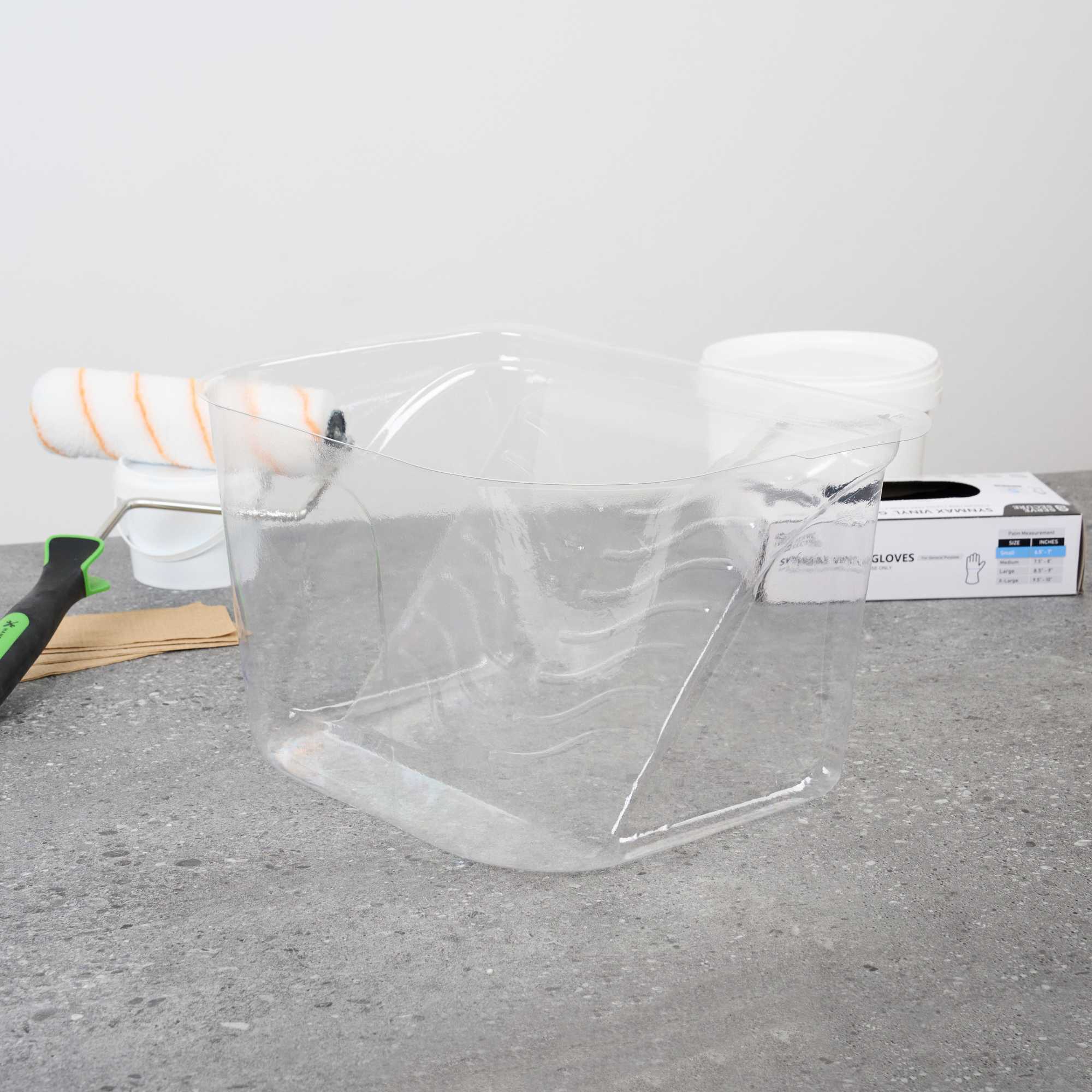 Handy Tek Clear Plastic Paint Pail Liner - Fits 3.5 gal Paint Pail - 15 1/2" x 12 1/4" x 9 1/4" - 5 count box
