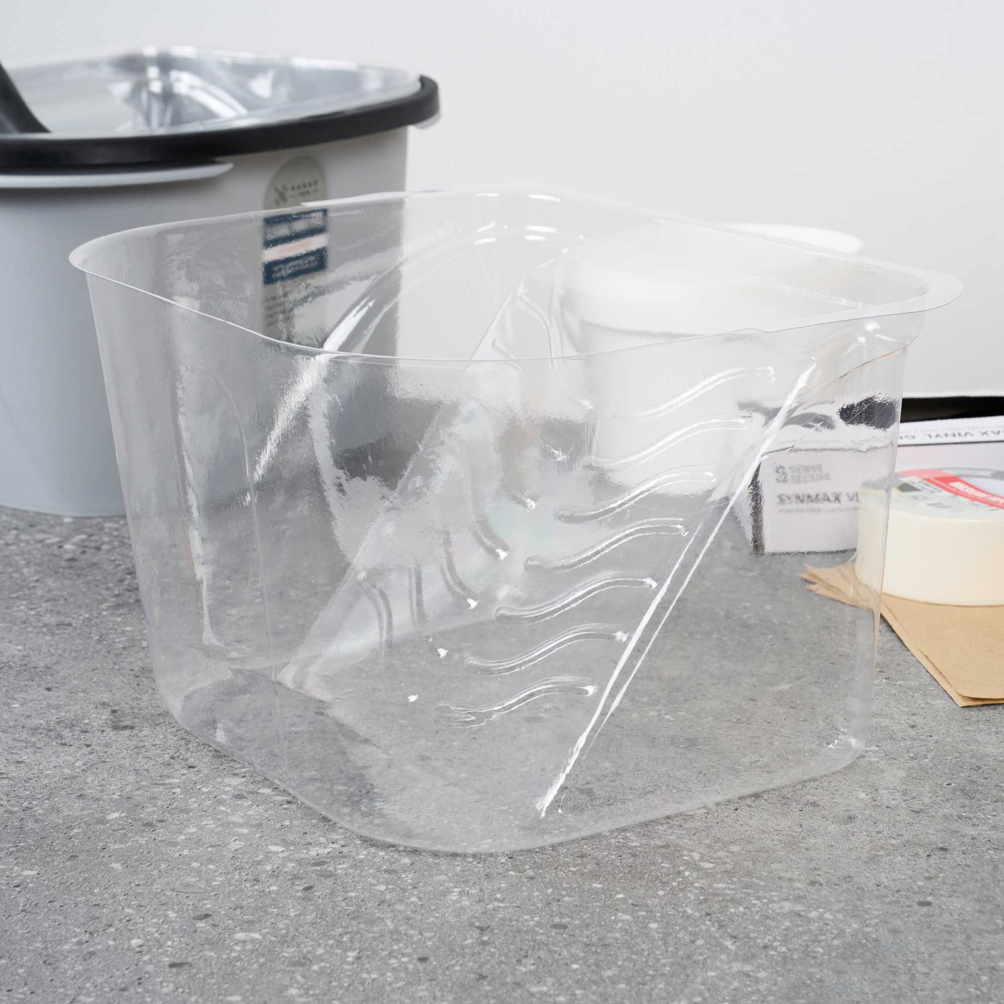 Handy Tek Clear Plastic Paint Pail Liner - Fits 3.5 gal Paint Pail - 15 1/2" x 12 1/4" x 9 1/4" - 5 count box