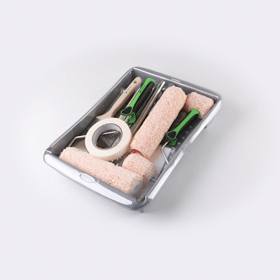 Handy Tek Paint Roller Kit - 18-Piece - 17 3/4" x 13" x 3 1/4" - 6 count box