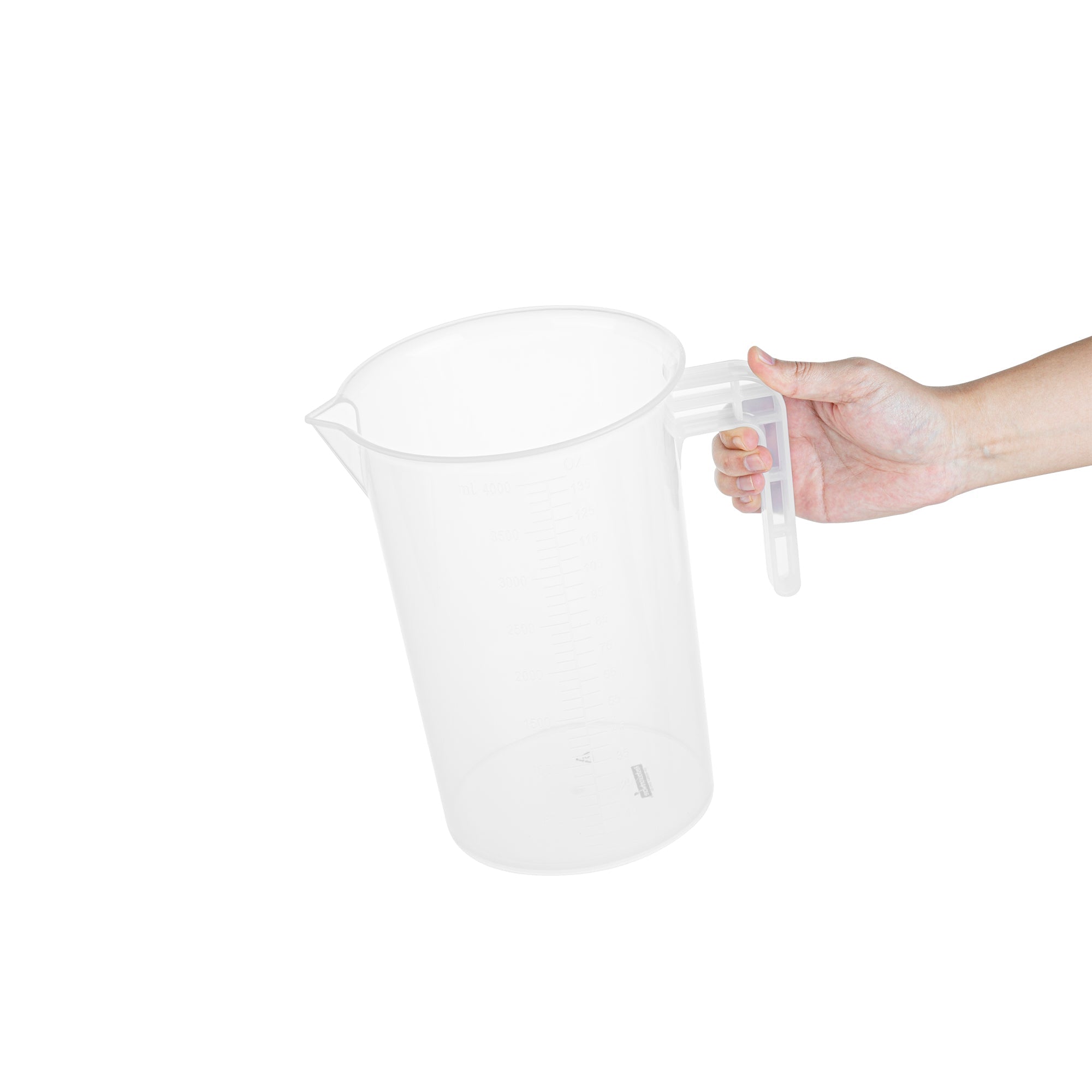Chef 101 4 qt (16 cups) Clear Plastic Measuring Cup - 7 1/2" x 5 3/4" x 10" - 1 count box