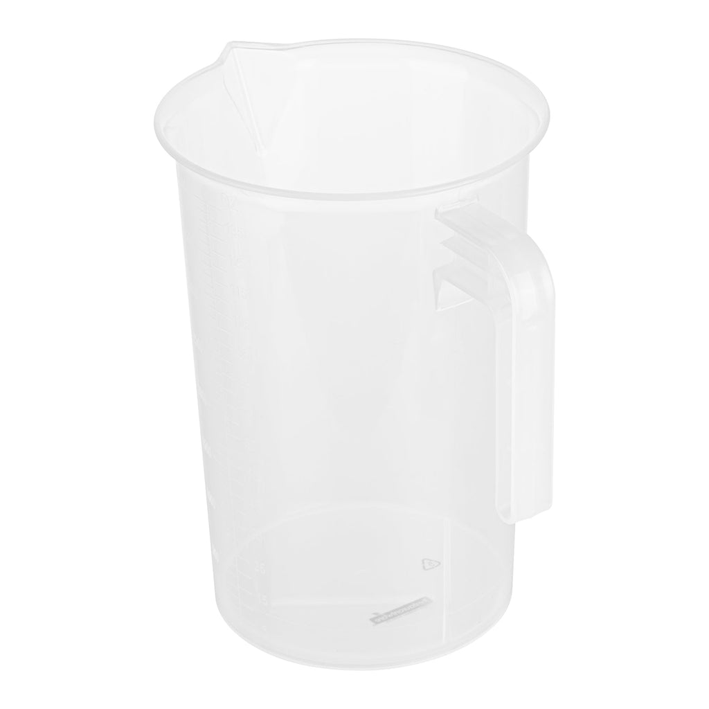Chef 101 4 qt (16 cups) Clear Plastic Measuring Cup - 7 1/2" x 5 3/4" x 10" - 10 count box