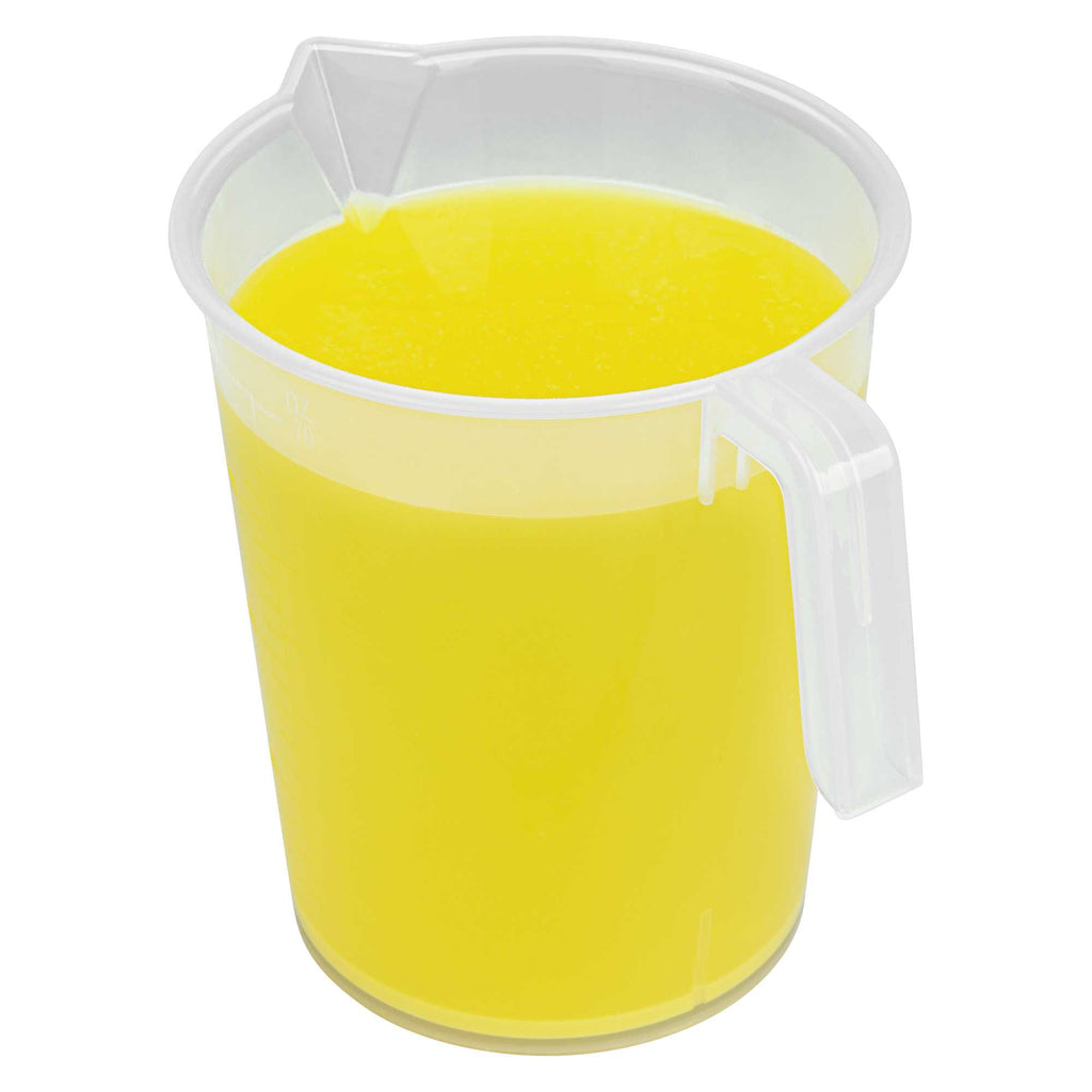 Chef 101 2 qt (8 cups) Clear Plastic Measuring Cup - 6 3/4" x 4 3/4" x 7" - 1 count box