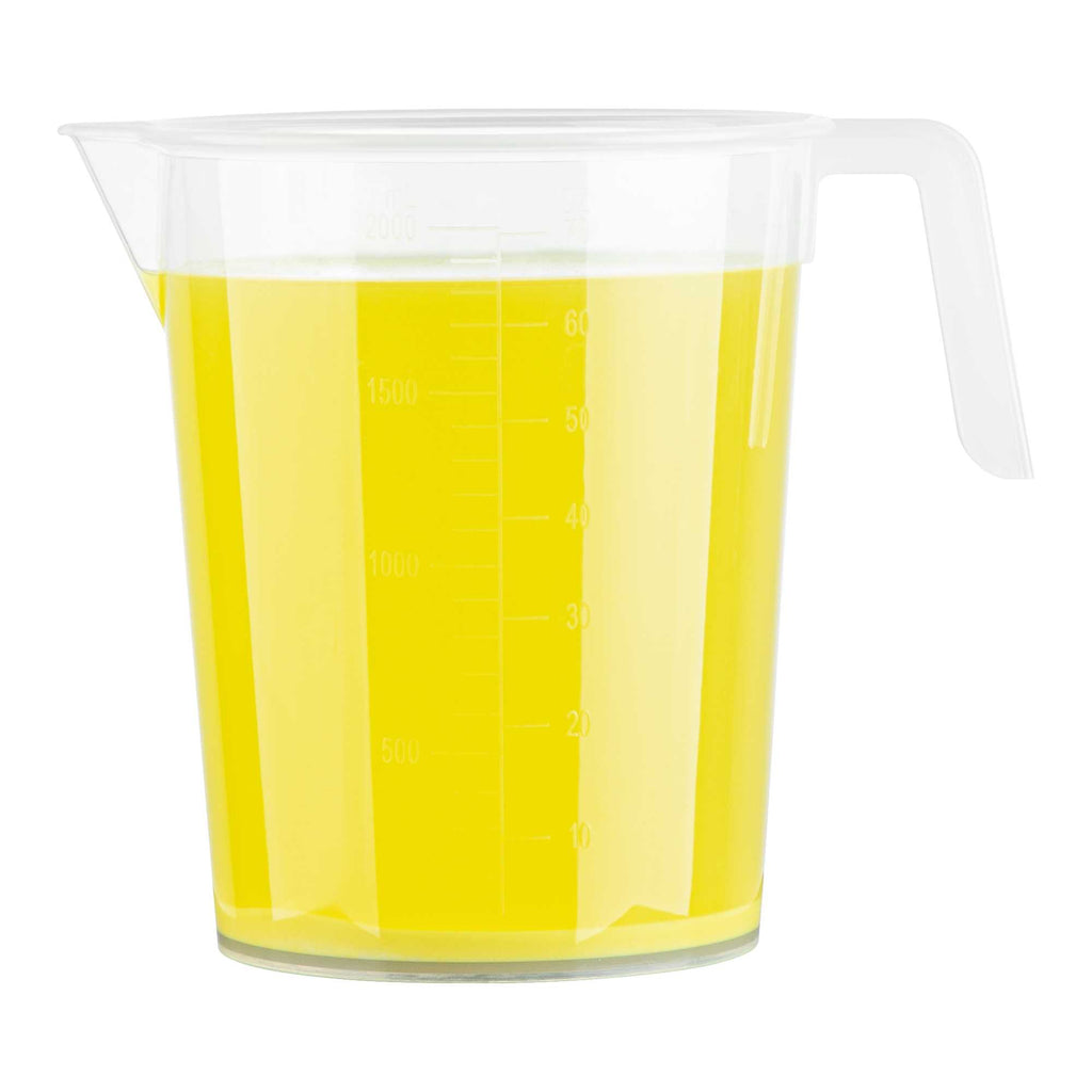 Chef 101 2 qt (8 cups) Clear Plastic Measuring Cup - 6 3/4" x 4 3/4" x 7" - 1 count box