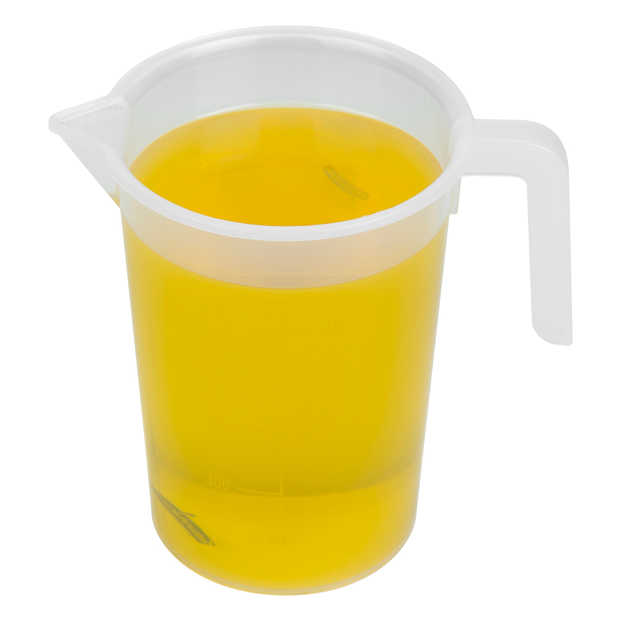 Chef 101 1 qt (4 cups) Clear Plastic Measuring Cup - 5 1/4" x 3 3/4" x 6 1/4" - 10 count box