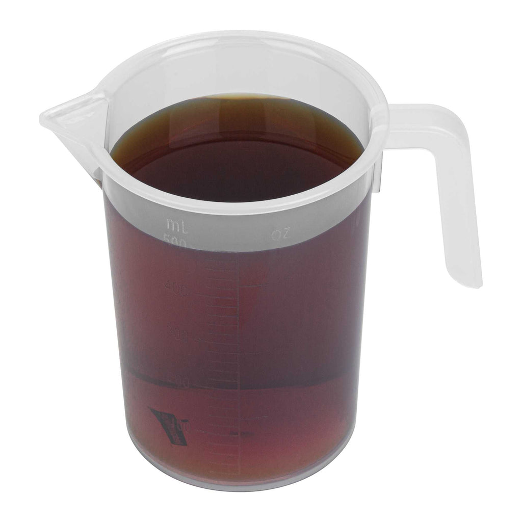 Chef 101 16 oz (2 cups) Clear Plastic Measuring Cup - 4 1/4" x 3 1/2" x 5" - 1 count box