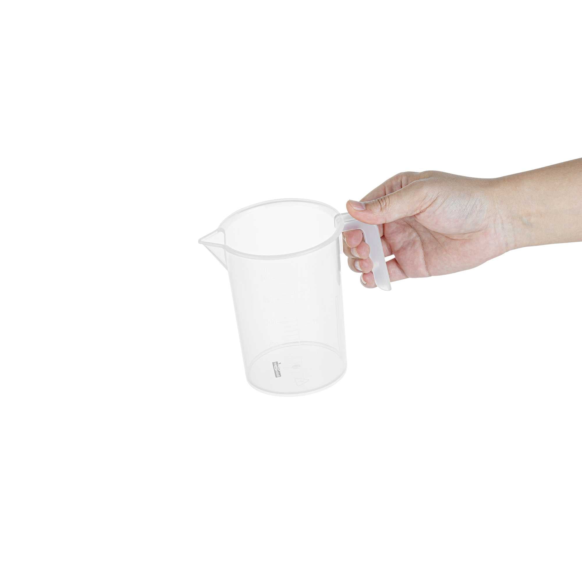 Chef 101 16 oz (2 cups) Clear Plastic Measuring Cup - 4 1/4" x 3 1/2" x 5" - 1 count box