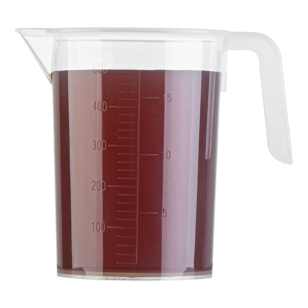 Chef 101 16 oz (2 cups) Clear Plastic Measuring Cup - 4 1/4" x 3 1/2" x 5" - 1 count box