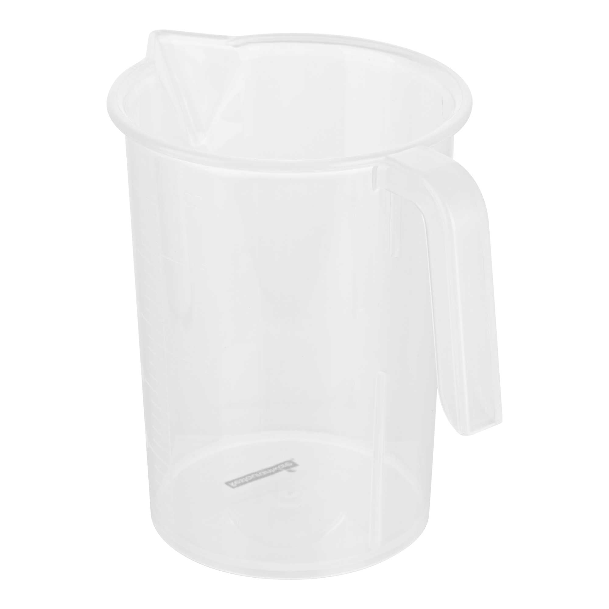 Chef 101 16 oz (2 cups) Clear Plastic Measuring Cup - 4 1/4" x 3 1/2" x 5" - 1 count box